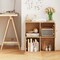 Costway 4-Cube Bookcase with Dual Anti-Tipping Kits & 2 Cabinets Storage Organizer White/Natural